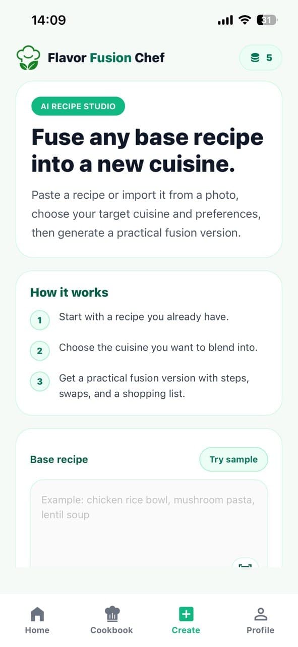 Create screen